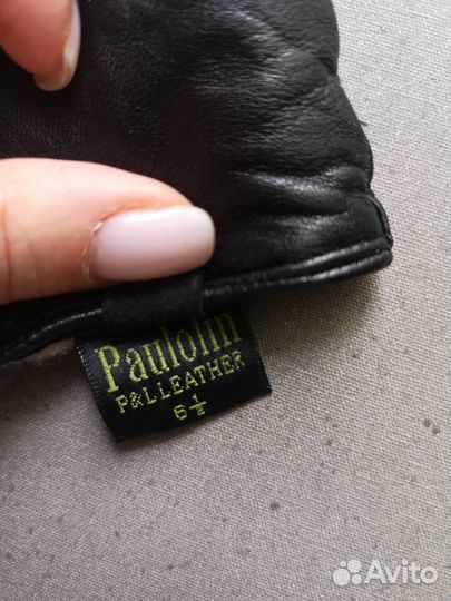 Перчатки кожаные утепленные