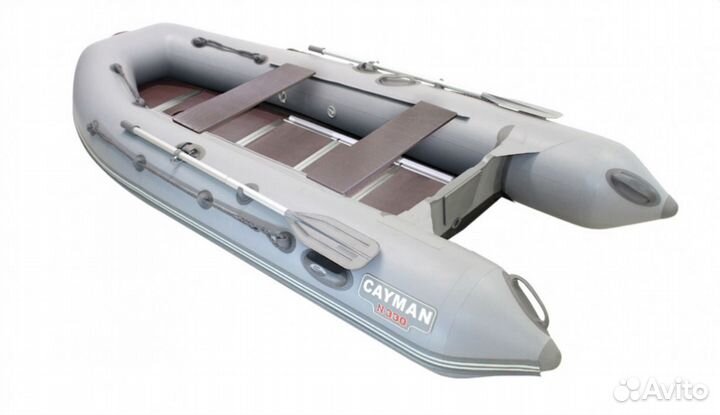 Лодка пвх Кайман N-330 (пайол 12 мм.) серый