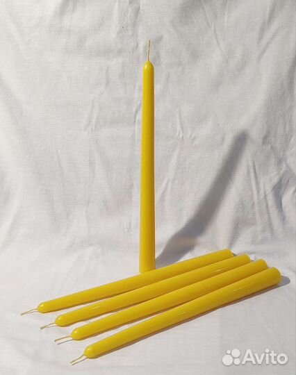 Натуральные восковые свечи (столовые)