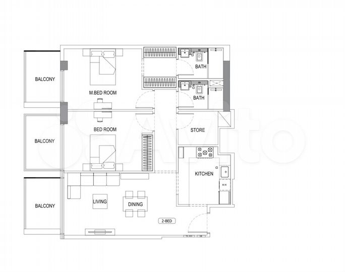 2-к. квартира, 101 м² (ОАЭ)