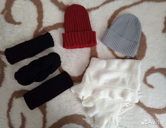 Шапки, шарф, повязки на голову. Цена за всё