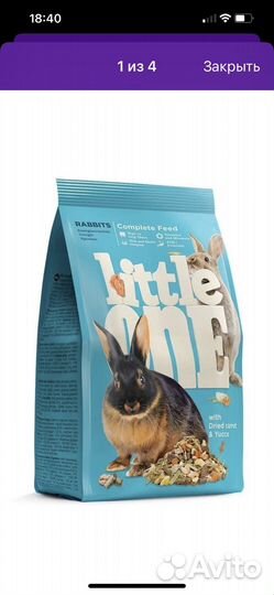 Корм для декоративных кроликов