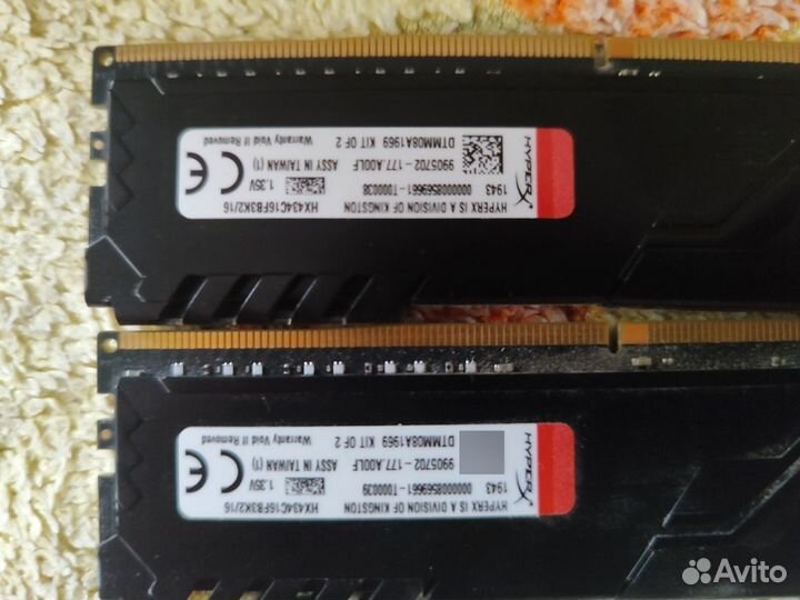 Kingston Fury Оперативная память DDR4 2666 2*8гб