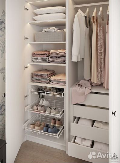 Гардеробная встроенная под заказ