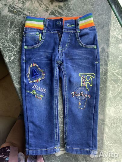 Джинсы утепленные 92