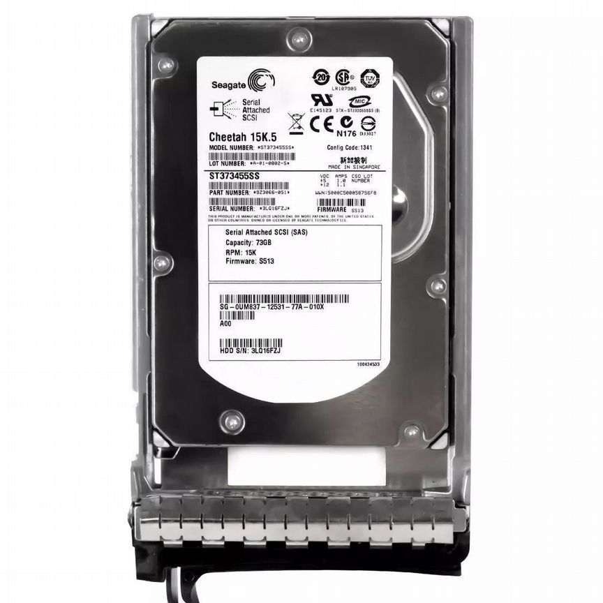 [UM837] Жесткий Диск Dell 73gb Sas 3,5" Hdd Um837