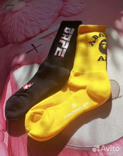 Высокие носки bape socks