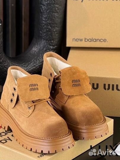 Женские ботинки miu miu зимние
