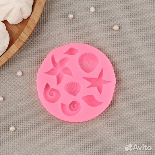 Силиконовый молд Доляна «Морские звёзды», d8 см, ц