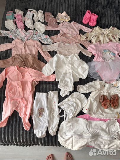 Вещи пакетом на девочку 56 62 68