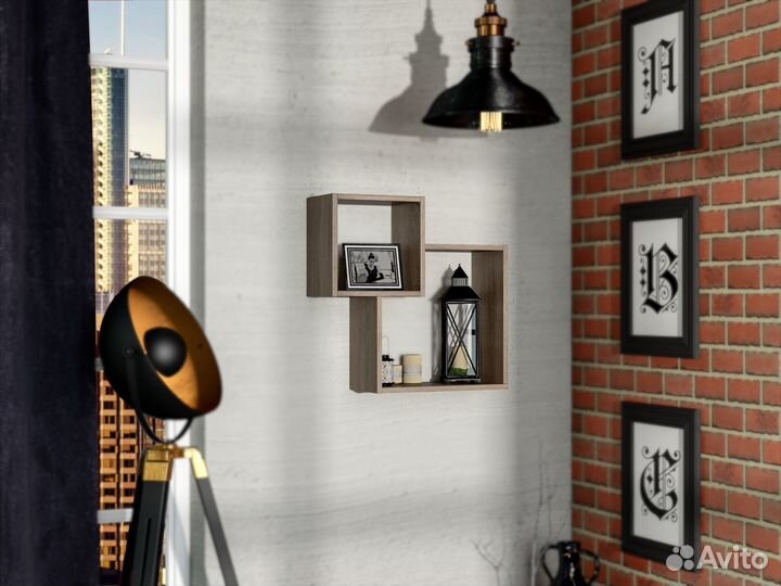 Полка Настенная в стиле лофт
