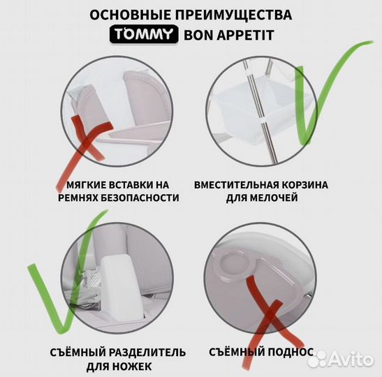 Стульчик для кормления tommy