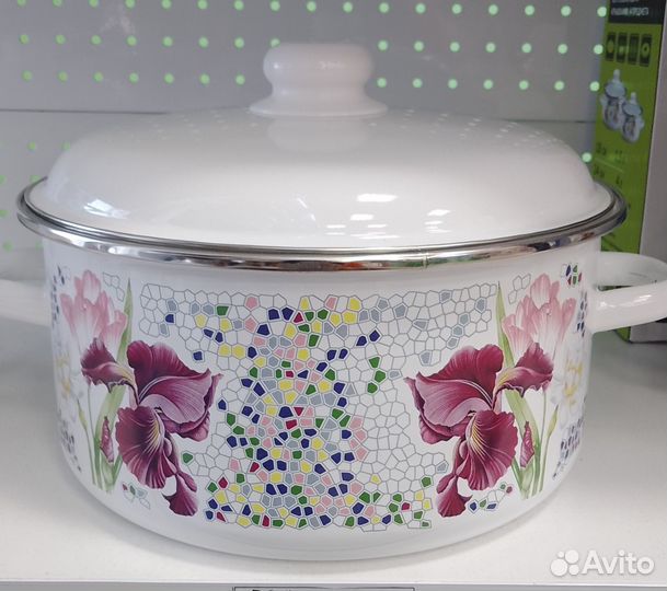 Кастрюля эмалированная