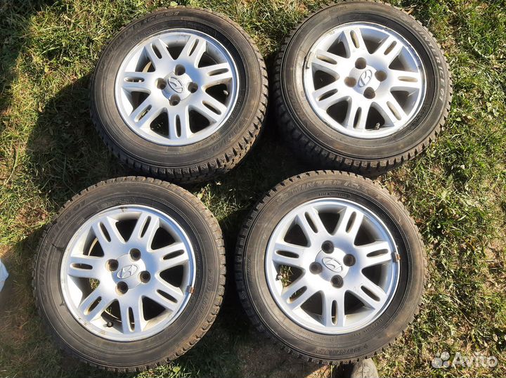 Колеса зимние на литье Hyundai Getz, Резина Dunlop