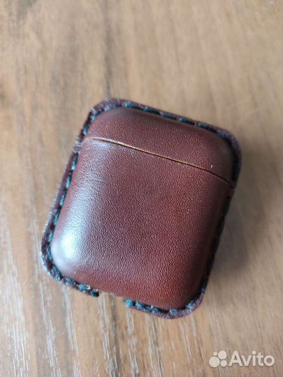 Кожаный чехол Airpods 2, Airpods Pro