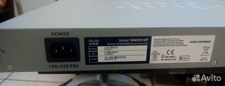 PoE-питание IP-телефонов Cisco SGE2010P гигабит