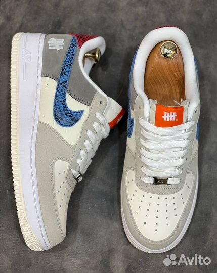 Nike air force 1 серые син разм. 45