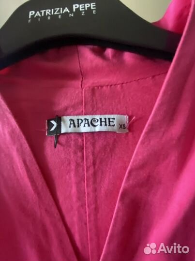 Платье розовое длинное на запах