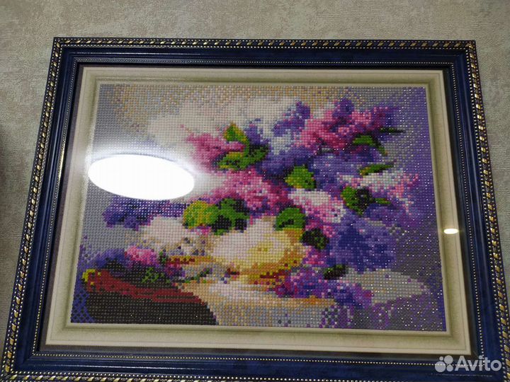 Алмазная мозаика сирень 40*30