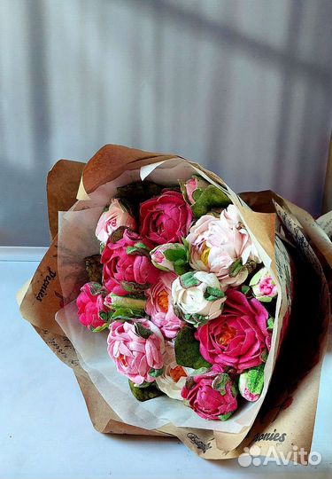 Букеты из зефирных цветов