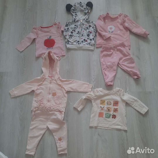 Пакет брендовой одежды для девочки 9-12 мес