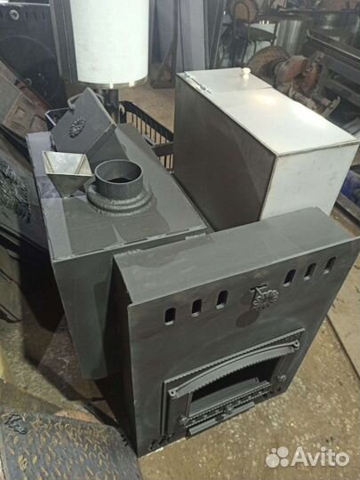 Печь для бани на три помещения Гризли кзк