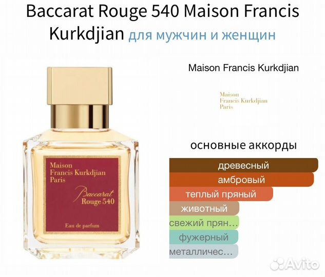 Baccarat rouge 540 остаток