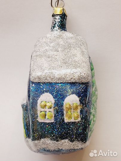 Авторская роспись елочной игрушки Домик