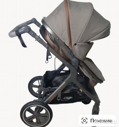 Детская коляска Teknum 3 в 1 серая/трансформер