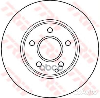 Диск торм передн MB W204 DF4947 TRW