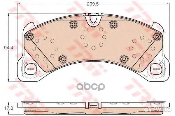 Колодки тормозные дисковые перед GDB2004 TRW