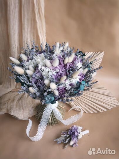 Букет невесты из стабилизированных цветов