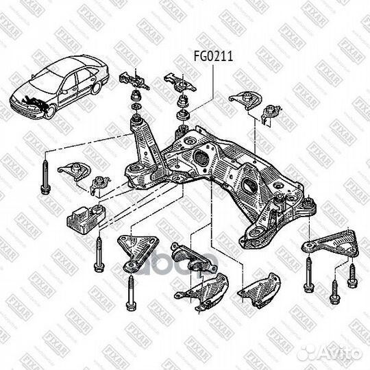 Сайлентблок подрамника renault megane/scenic -0