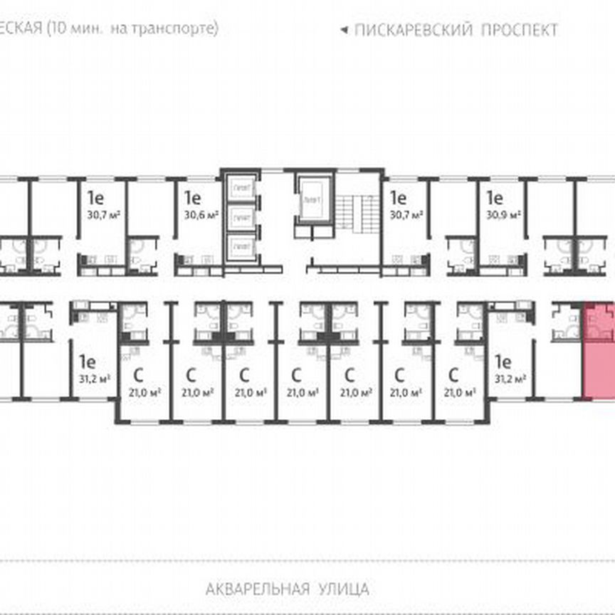 1-к. квартира, 31 м², 23/25 эт.