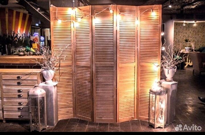 Ширма перегородка деревянная новая