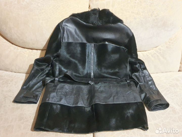 Кожаное пальто