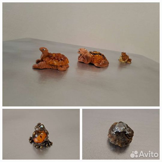 Лягушка черепаха с янтарем