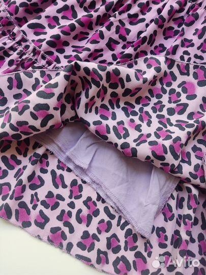 Платье для девочки 122 леопард розово-сиреневое