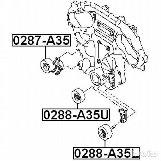 Ролик руч.ремня с натяжителем nissan te