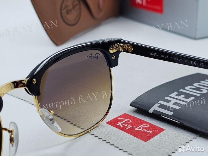 Очки Ray Ban 3016 Clubmaster Brown Стекло