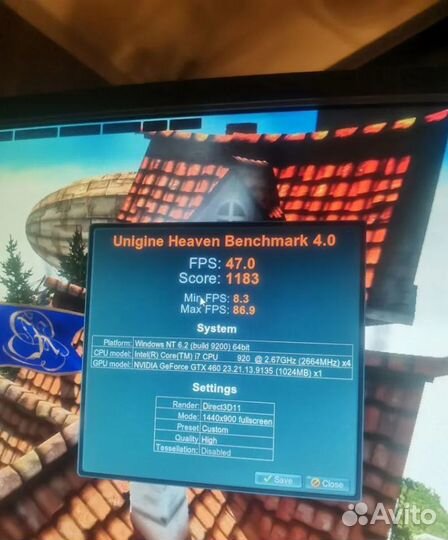 Gigabyte GTX 460 256 bit 1024Mb gddr5