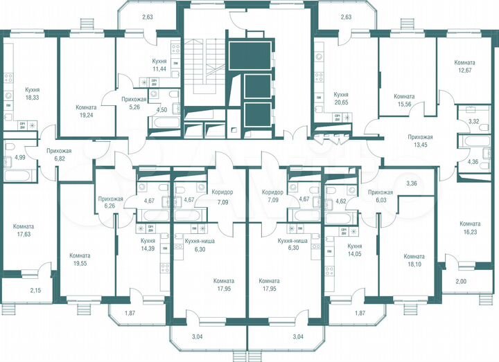 1-к. квартира, 48,1 м², 15/25 эт.