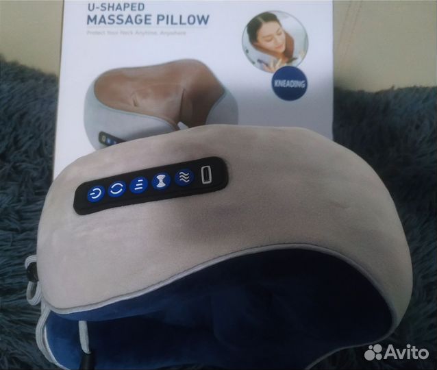 Массажёр для шеи 2мотора 4ролика +Вибро Lux