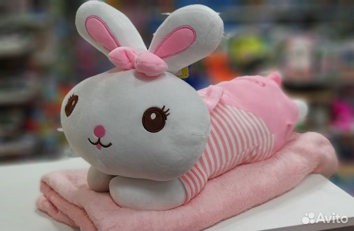 Сова с пледом 3 в 1 игрушка с пледом