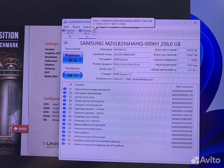 Ноутбук HP Core i7 6 ядер/ GTX 1660 Ti 6Gb/ 17.3