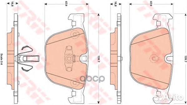 Колодки тормозные BMW F07 GT 535-550 10/F01/02