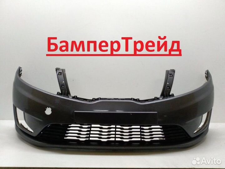 Передний бампер киа рио 2011г. Черный MZH