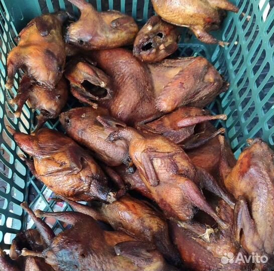 Перепела горячего копчения