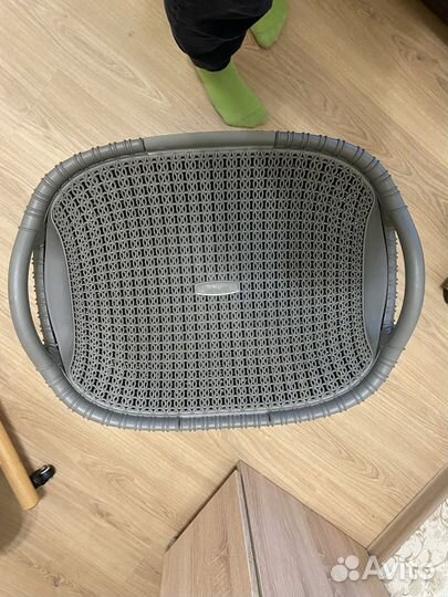 Корзина для белья серая