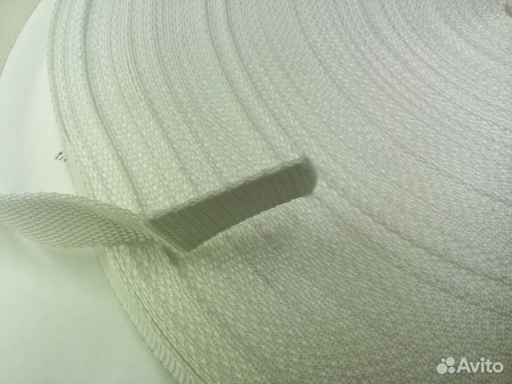 Стропа текстильная 22 мм, цвет белый